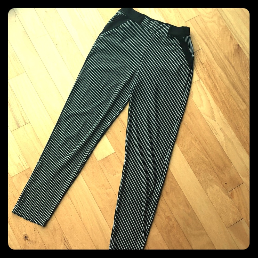 Pinstripe slacks